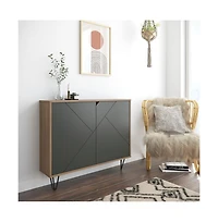 Nexera Slim 2-Door Storage Accent Cabinet