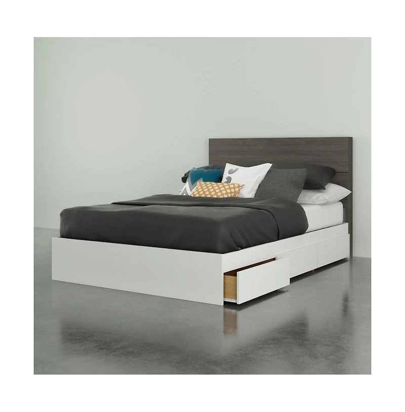 Nexera Bed Frame And Headboard, Full.