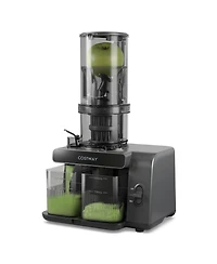 Costway Cold Press Juicer Machine Professional Slow Masticating Juicer with Reverse Button