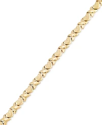 Heart Link Bracelet in 10k Gold