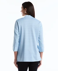 Rafaella Petite Ottoman Knit Cardigan Sweater