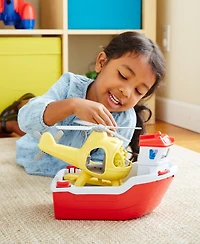 Green Toys Rescue Boat Helicopter