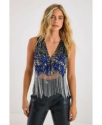 Nasty Gal Women's Embellished Tassel Vest