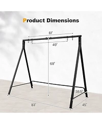 Mecale Patio Metal Swing Stand with A-Frame Structure