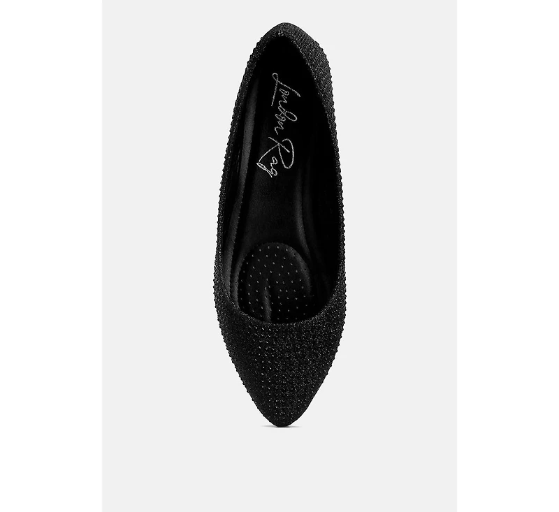 denki studded ballerina flats