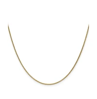 Curata Jewelry Solid 18k Yellow Gold Italian 1.15mm Sparkle-Cut Open Elongated Cable Chain Necklace 16 -24 Inches Chain Necklace