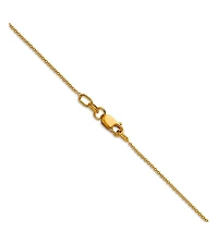 Curata Jewelry Solid 18k Gold Italian Polished 0.9mm Cable Chain Necklace