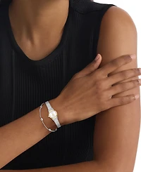 Calvin Klein Women's Ck Contemporary Silver Tone Stainless Steel Bracelet Gift Set Watch, 18mm