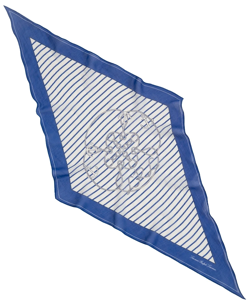 Lauren Ralph Lauren Nautical Stripe Large Diamond Scarf