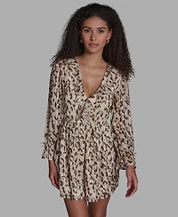 Bcbg Women's Long-Sleeve Mini Dress