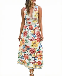 Cupshe Women's Sabrina Tropical Maxi Beach Dress