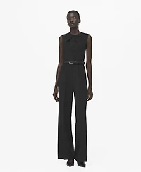 Mango Women's Draped Detail Belt Jumpsuit