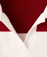 Mango Women's Striped Polo-Neck Sweater