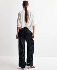 Mango Women's Straight Devore Pants