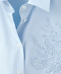 Mango Women's Floral Embroidered Shirt