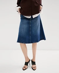 Mango Women's Midi Denim Skirt