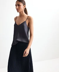 Mango Women's Pleated Flared Skirt