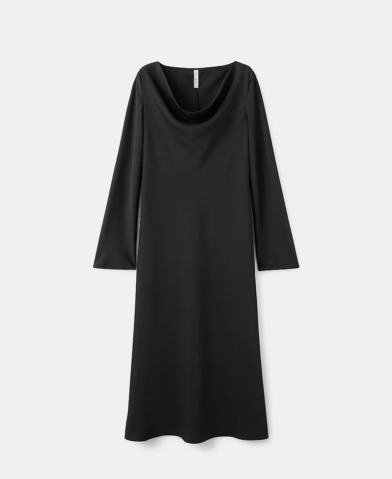 Mango Women's Draped Neck Dress