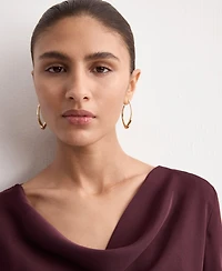 Mango Women's Draped Neck Dress