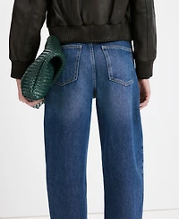 Mango Women's High-Waisted Barrel Jeans