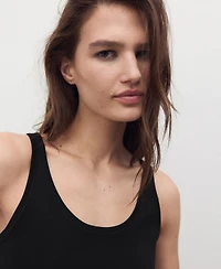 Mango Women's Cotton Round-Neck Top