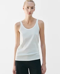 Mango Women's Cotton Round-Neck Top