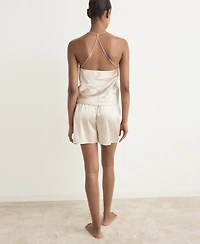 Mango Women's Silk Pajama Shorts