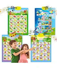 Quokka Educational Toys for Kids 5-7 Year Old - Set of 4 Vertical 4 Learning Wall Chart