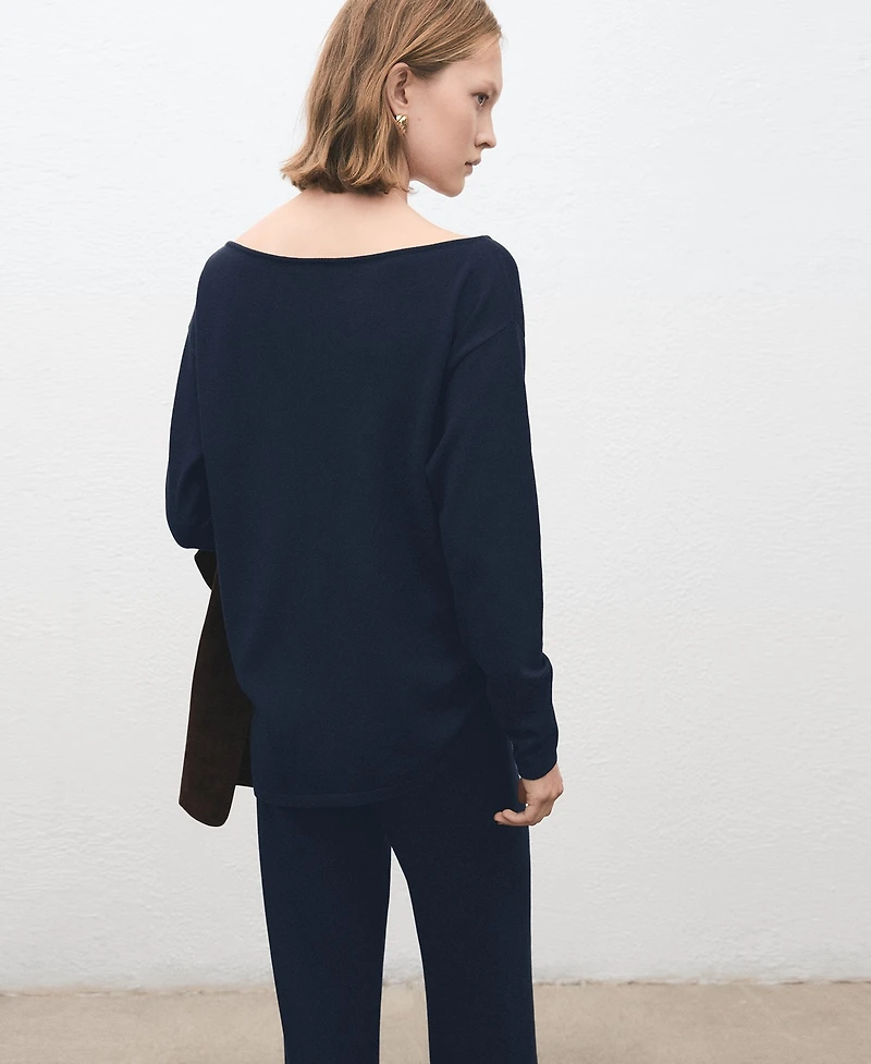 Mango Women's Boat-Neck Knitted Sweater