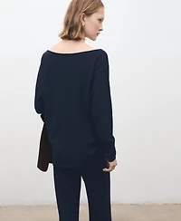 Mango Women's Boat-Neck Knitted Sweater