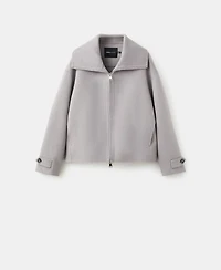 Mango Women's Wool Funnel-Neck Jacket