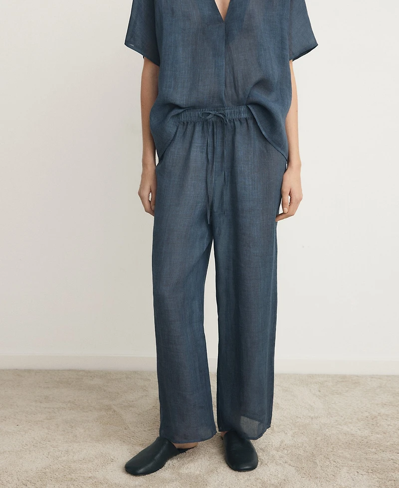 Mango Women's Overdyed Effect Ramie Pants