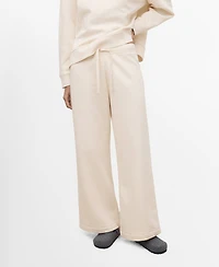 Mango Women's Fluid Long Cotton Pants