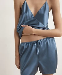 Mango Women's Silk Pajama Shorts