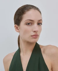 Mango Women's Halter-Neck Belt Jumpsuit