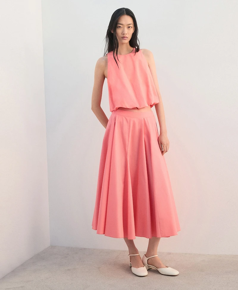 Mango Women's Flared Midi-Skirt