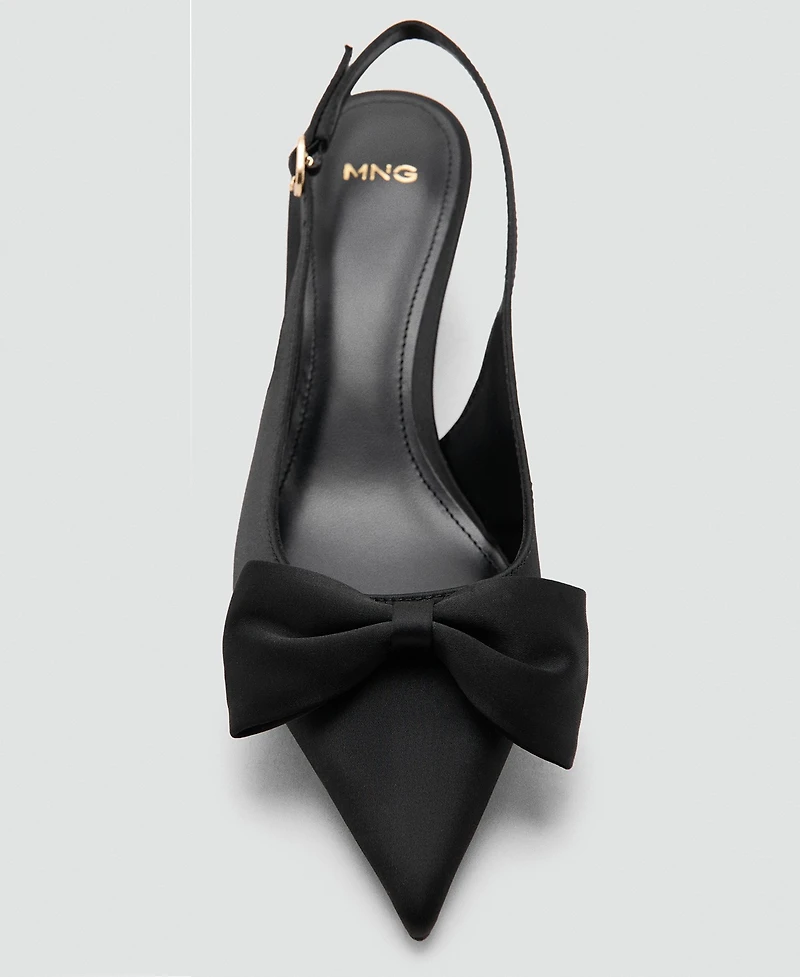 Mango Women's Satin Bow Shoes