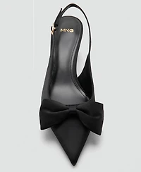 Mango Women's Satin Bow Shoes