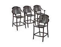 Slickblue Outdoor Bar Stools Set of 4, Counter Height Aluminum