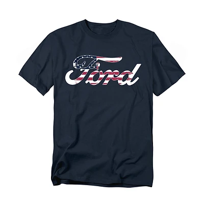 Mustang Men's Ford Flag Logo T-Shirt
