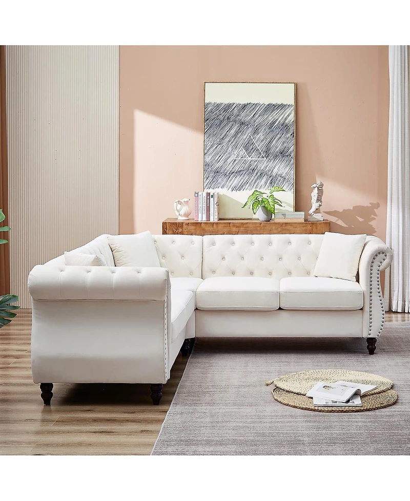 Streamdale Furniture 83.5" Oversized L-Shaped Sectional Sofa