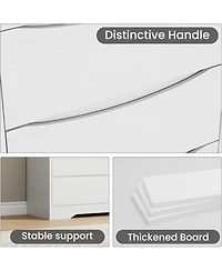 gaomon Wooden -Drawer Dresser, Tall Modern Storage Chest with Wide Top for Bedroom, Living Room, Hallway