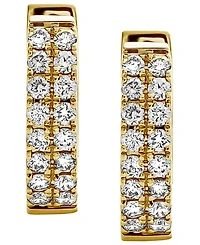 Macy's Diamond Huggie Earrings (1/3 ct. t.w.) in 14k Yellow Gold
