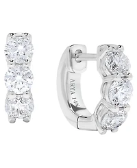 Macy's Diamond Huggie Earrings (2 ct. t.w.) in 14k White Gold