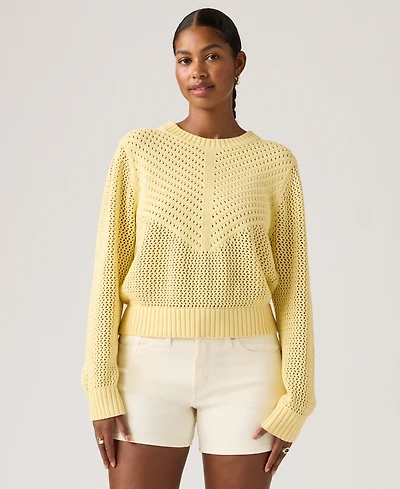 Levi's Women's Gaelle Long-Sleeve Crochet Pull-On Sweater