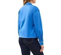 Tribal Women's Hidden Snap-Front Stretch Denim Jacket