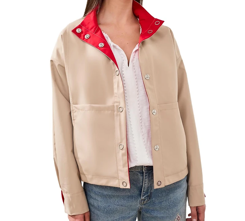 Tribal Women's Reversible Snap-Front Jacket