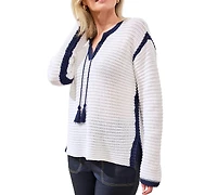 Tribal Women's Notch Collar Sweater