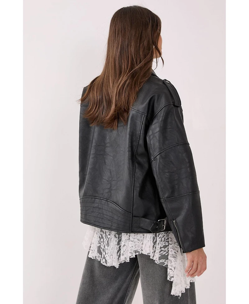 Nasty Gal Women's Faux Leather Biker Jacket