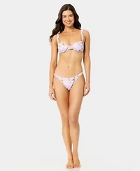 California Waves Womens Blooming Garden Bungie Balconette Underwire Bikini Top Bottoms
